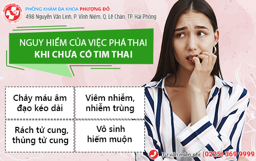 phá thai khi chưa có tim thai